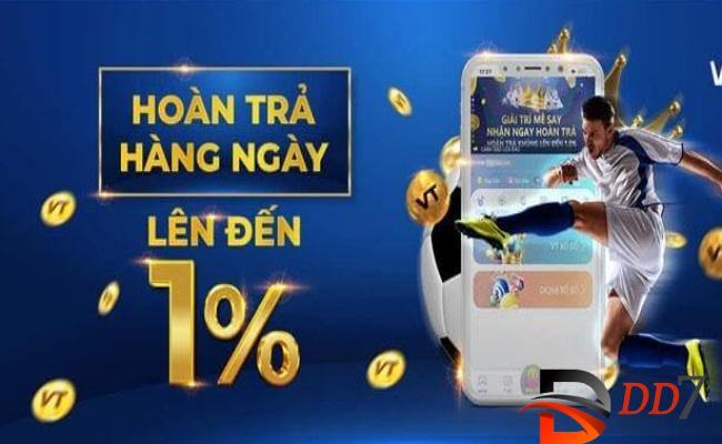 Khuyến mãi DD7 bùng nổ dành cho thành viên của nhà cái 3 Nạp tiền tài khoản thưởng ngay 1% điểm nạp